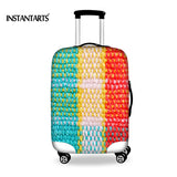 INSTANTARTS Colorful Striped Luggage Covers Travel Suitcase Protective
