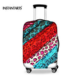 INSTANTARTS Colorful Striped Luggage Covers Travel Suitcase Protective