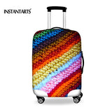 INSTANTARTS Colorful Striped Luggage Covers Travel Suitcase Protective